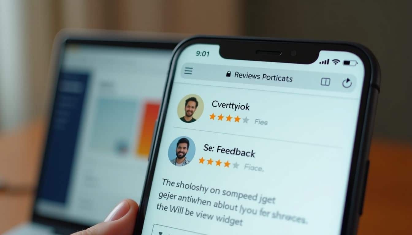 A screenshot of a review widget blending seamlessly into a website.