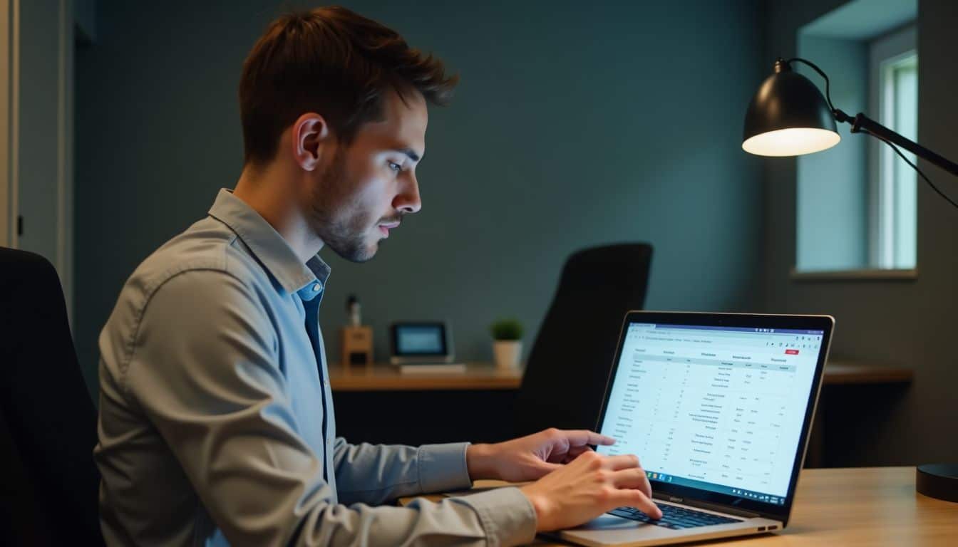 An IT professional reviews survey data to improve service desk operations.