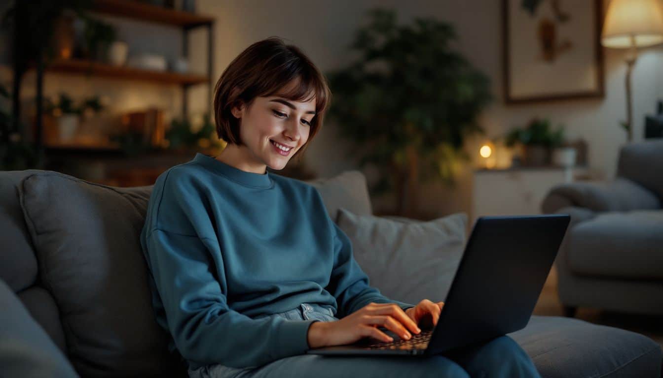 An Airbnb host checks their listing's ratings and reviews on a laptop.